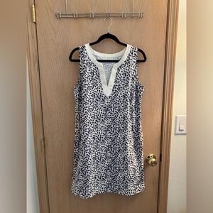 Tommy Bahama Black and White Sleeveless A-Line Mini Dress w/ pockets